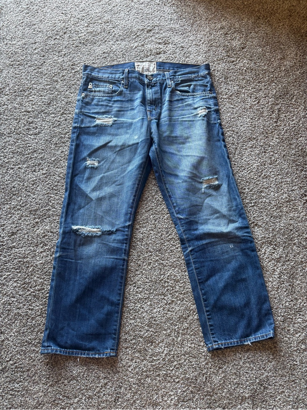 Big Star Women's Straight Leg Distressed Blue Jeans